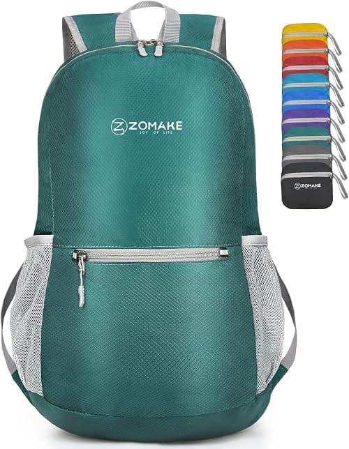 ZOMAKE Foldable Backpack Lightweight Packable 20 L, Small Hiking Daypack Water Resistant Travel Bag Nylon Outdoor Sports Camping Rucksack Walking Trekking for Men Women Seniors على Amazon.ae - متتبع الأسعار