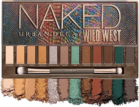 Urban Decay Naked Wild West Eyeshadow Palette, 12 Desertinspired Neutral Shades With Green & Blue 100% Vegan, Ultrablendable, Rich Colors Set Includes Mirror & Doubleended Makeup Brush on Amazon.ae - Price Tracker