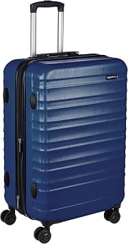Amazon Basics Hardside Spinner Luggage 26 Inch (68cm), Material: ABS, Navy Blue on Amazon.sa - Price Tracker