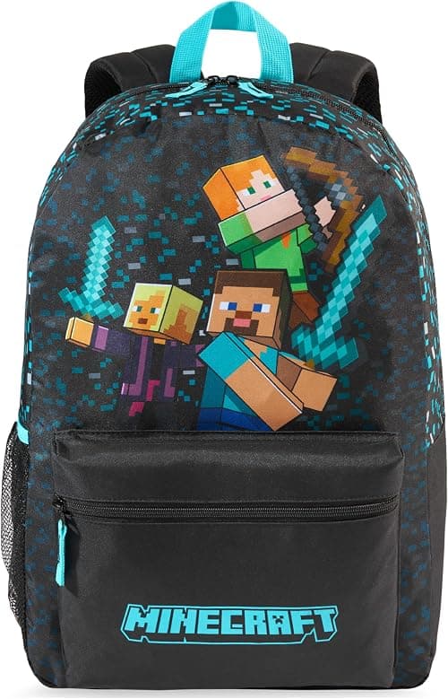 Get Trend Minecraft Kids Backpack, Boys Lightweight 17.7in Book Bag, Padded Straps Travel School Bag, Creeper Gamer Gifts على Amazon.ae - متتبع الأسعار