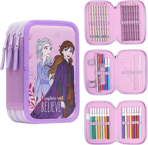 Disney Stitch Pencil Case with Stationery for Girls Frozen Filled Pencil Case School Supplies Colouring Pencils Coloured Markers Stitch Gifts for Girls on Amazon.ae - Price Tracker