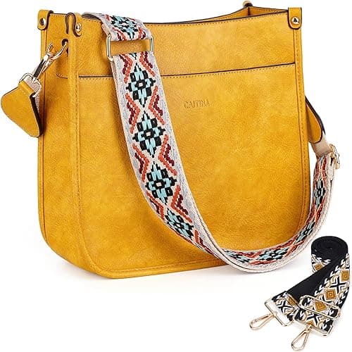 Crossbody Bag Women Vegan Leather Hobo Handbag Trendy Crossbody Shoulder Bag Purses For Women with 2 Adjustable Strap on Amazon.ae - Price Tracker