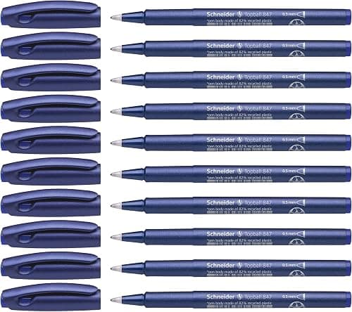 Schneider Topball 847 Rollerball Pen Plastic Tip 0.5 mm Pack of 10 Blue on Amazon.sa - Price Tracker