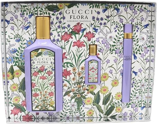 Gucci Flora Gorgeous Magnolia Woman's Gift Set: 100ml EDP Spray + Mini 10ml EDP Spray + Mini Pen 5ml EDP Spray - HARD BOX on Amazon.ae - Price Tracker