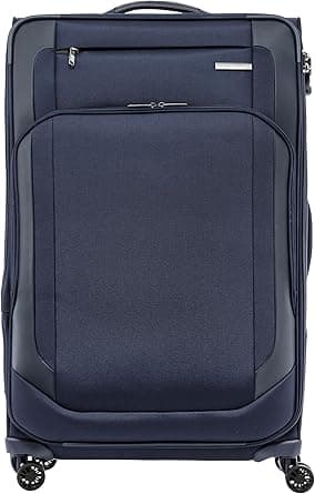Samsonite Hexel Suitcase, 4 Spinner Wheels, 100% Nylon, TSA Lock|Trifold Garment Bag|Shoe Bag|Expandable|Front Storage Compartment|Top Storage Pocket - 10 Years International Warranty on Amazon.ae - Price Tracker
