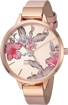 Nine West Women's Floral Dial Strap Watch on Amazon.ae - Price Tracker