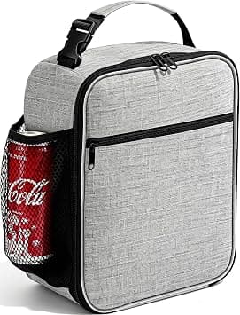 Insulated Lunch Bag - Reusable Lunch Box - Insulated Lunch Container Cooler Bag for Women&Men&Kid Office Work School Picnic Hiking (Gray) on Amazon.ae - Price Tracker
