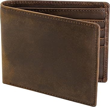 Stay Fine Wallets For Men RFID Blocking | Mens Leather Bifold Wallet | Genuine Leather | Extra Capacity | By, Brown, one size fits all, Classic on Amazon.ae - Price Tracker