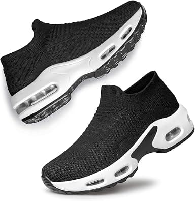 YHOON Women's Walking Shoes Slip-on - Sock Sneakers Ladies Nursing Work Air Cushion Mesh Casual Running Jogging Shoes on Amazon.ae - Price Tracker