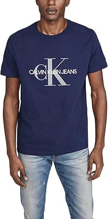 Calvin Klein mens Short Sleeve Monogram Logo T-Shirt T-Shirt on Amazon.ae - Price Tracker