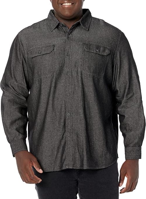 Wrangler mens Long-Sleeve Classic Woven Shirt Button Down Shirt on Amazon - Best Deal Finder