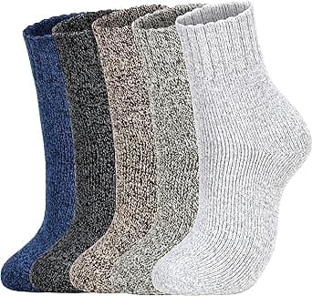 Clothclose 5 Pairs Wool Socks - Warm Wool Socks For Women/Men, Super Soft Crew Socks Boot Socks, Thick Knit Cozy Socks on Amazon.ae - Price Tracker