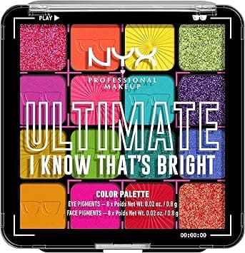 NYX PROFESSIONAL MAKEUP, Ultimate Shadow Palette, Eyeshadow Palette - I Know That's Bright on Amazon.ae - Price Tracker